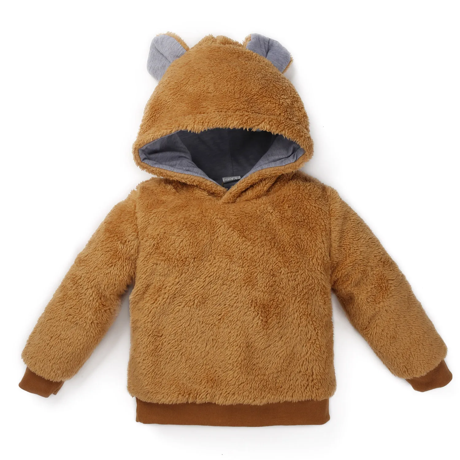 

Girl Winter Coat Fashion New Boy Woolen Coat Coat Girl Cartoon Rabbit Ears Hooded Coat Thick Warm Plush Coat Baby Coat