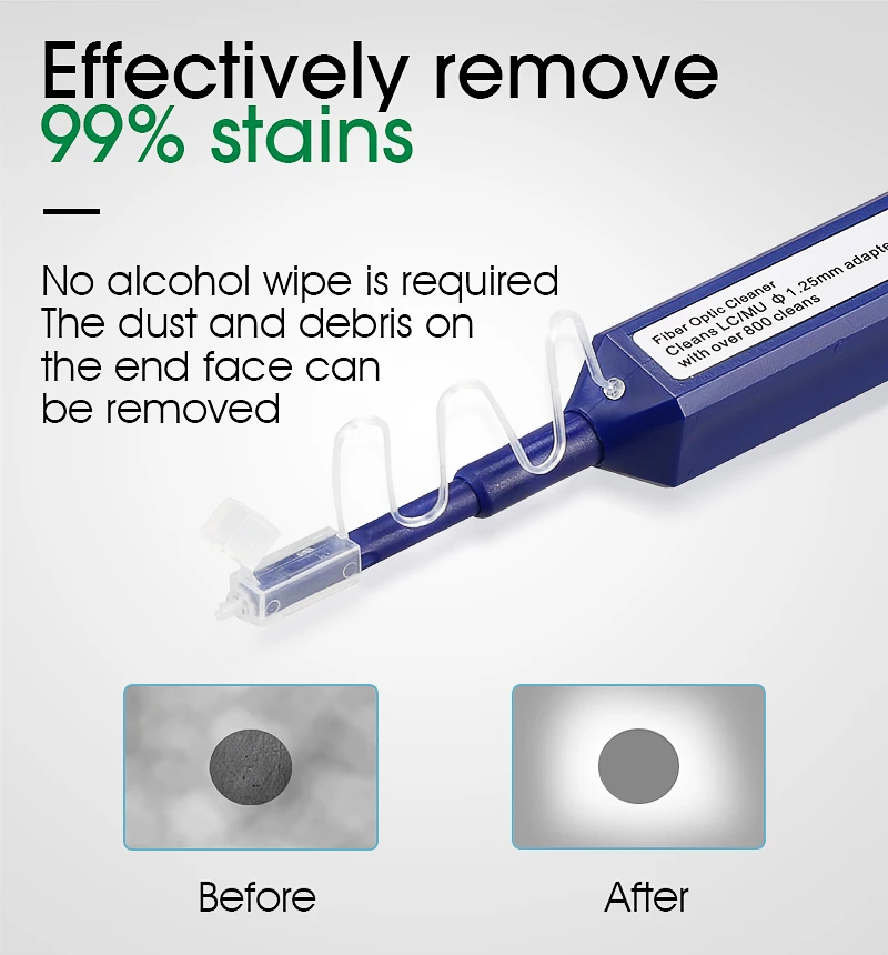 Ручка для очистки оптоволокна одним нажатием 1 25 ММ LC Кабельный разъем