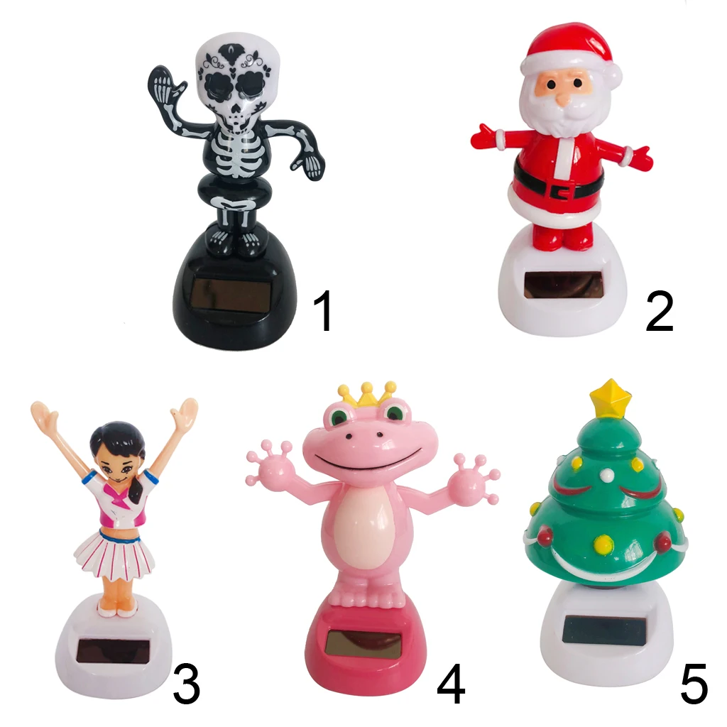 

Solar Powered Dancing Christmas Xmas Tree Bobble Head Toy Gift Car Decor Photo Props Various Size