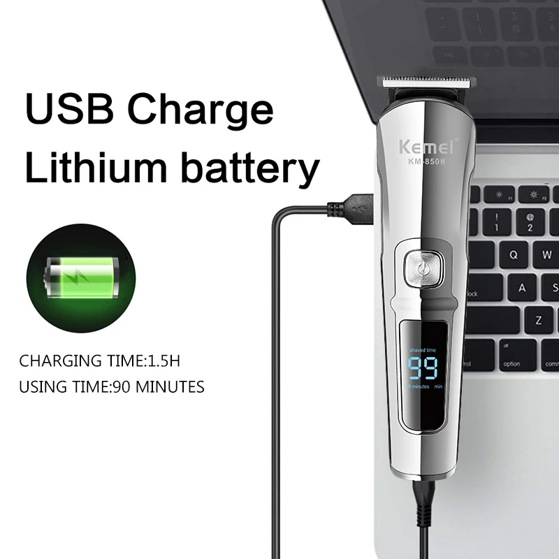 Kemei профессиональная машинка для стрижки волос Водонепроницаемый 6 в 1