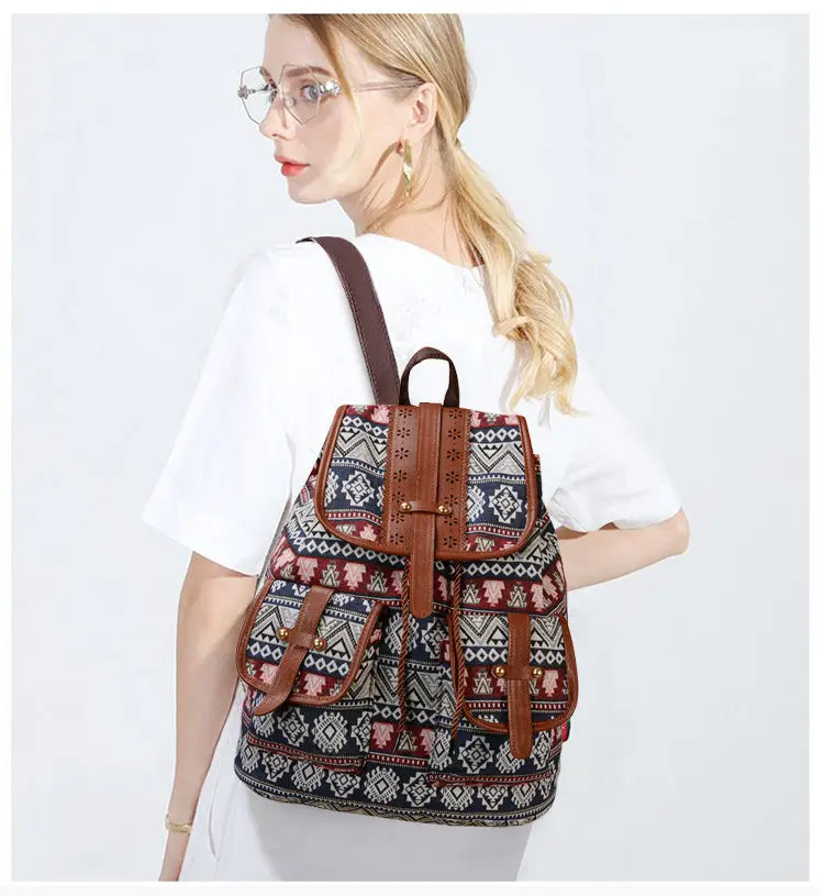 

Oxford Waterproof Women Backpacks Retro Ladies SchoolBag Luxury Female Business Backpack Casual Shoulder Backpack for Teen Girls