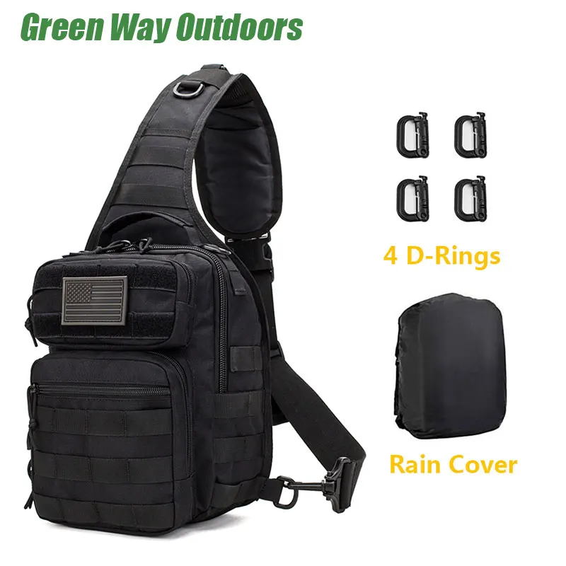 

Tactical Military Army Shoulder Backpack Men Sling Crossbody Messenger bags Molle Camping Hiking Hunting Military Backpack