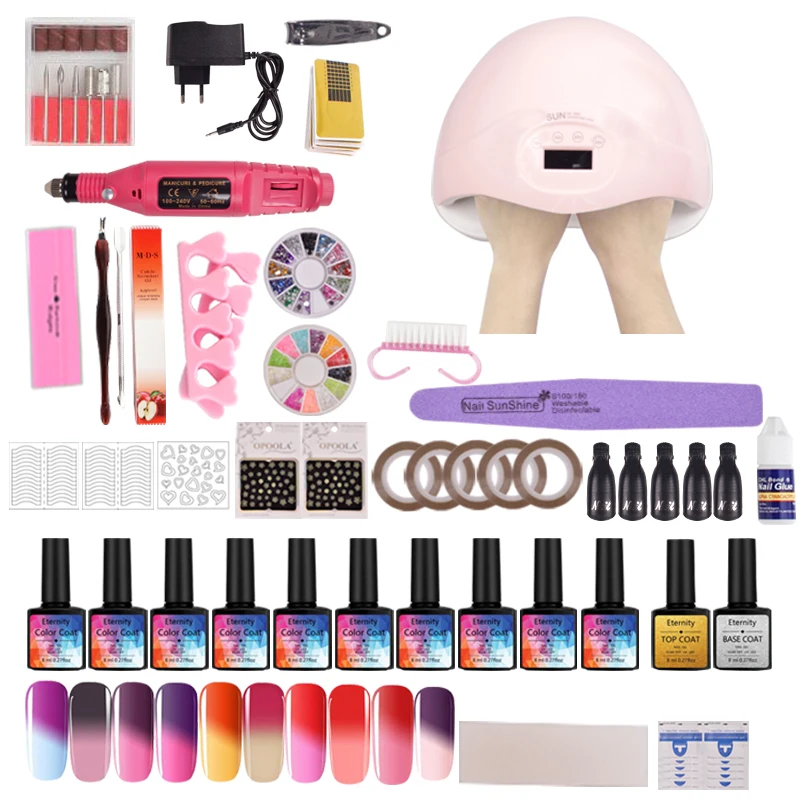 УФ светодиодный светильник для наборы ногтей 10 шт. 8 мл гель Набор лаков