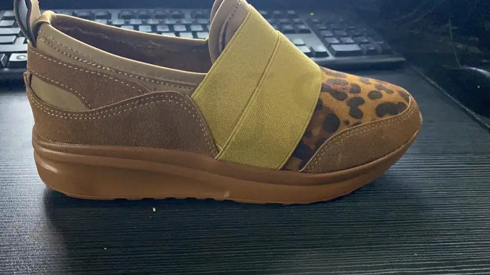 

Brand Sneakers Women Breathable Shoes New Design 2020 Casual Platform Wedge Fashion Sneaker With Leopard Flat Shoes 35-43
