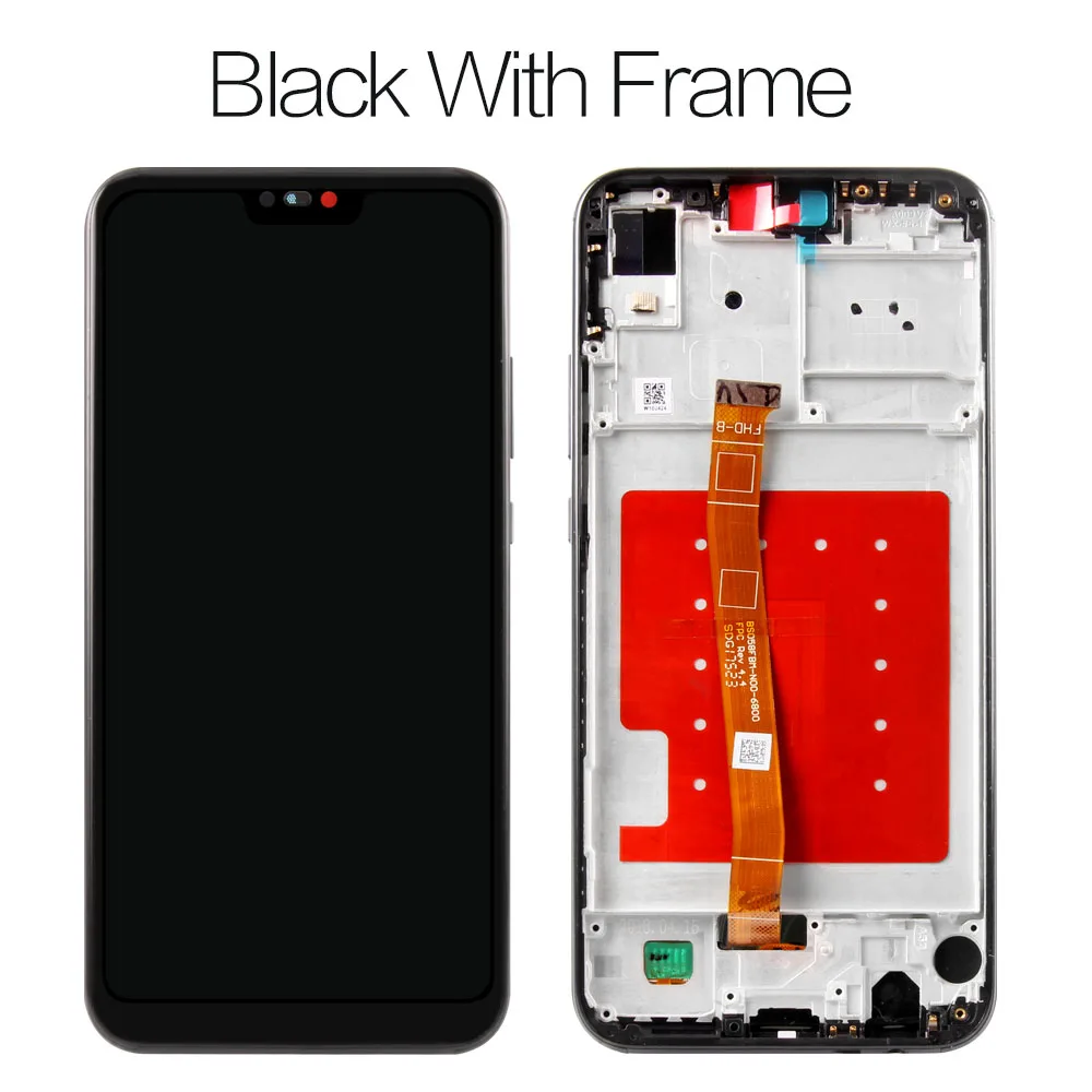 Black with frame 5,8" ЖК-дисплей для huawei P20 Lite, сенсорный экран с рамкой для huawei P20 Lite, ЖК-ane-lx3 huawei Nova 3e - Цвет: Black with frame