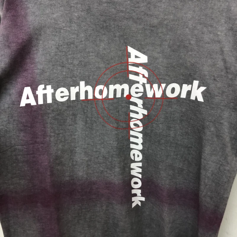 AFTERHOMEWORK T-shirt Mens Oversized T Shirt Men Women Washed Vintage AFTER HOME WORK Top Tees | Мужская одежда