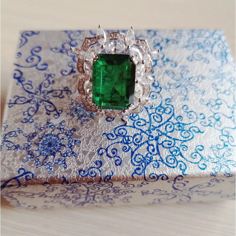 Высококачественные изумрудные серьги из стерлингового серебра 925 пробы подарок