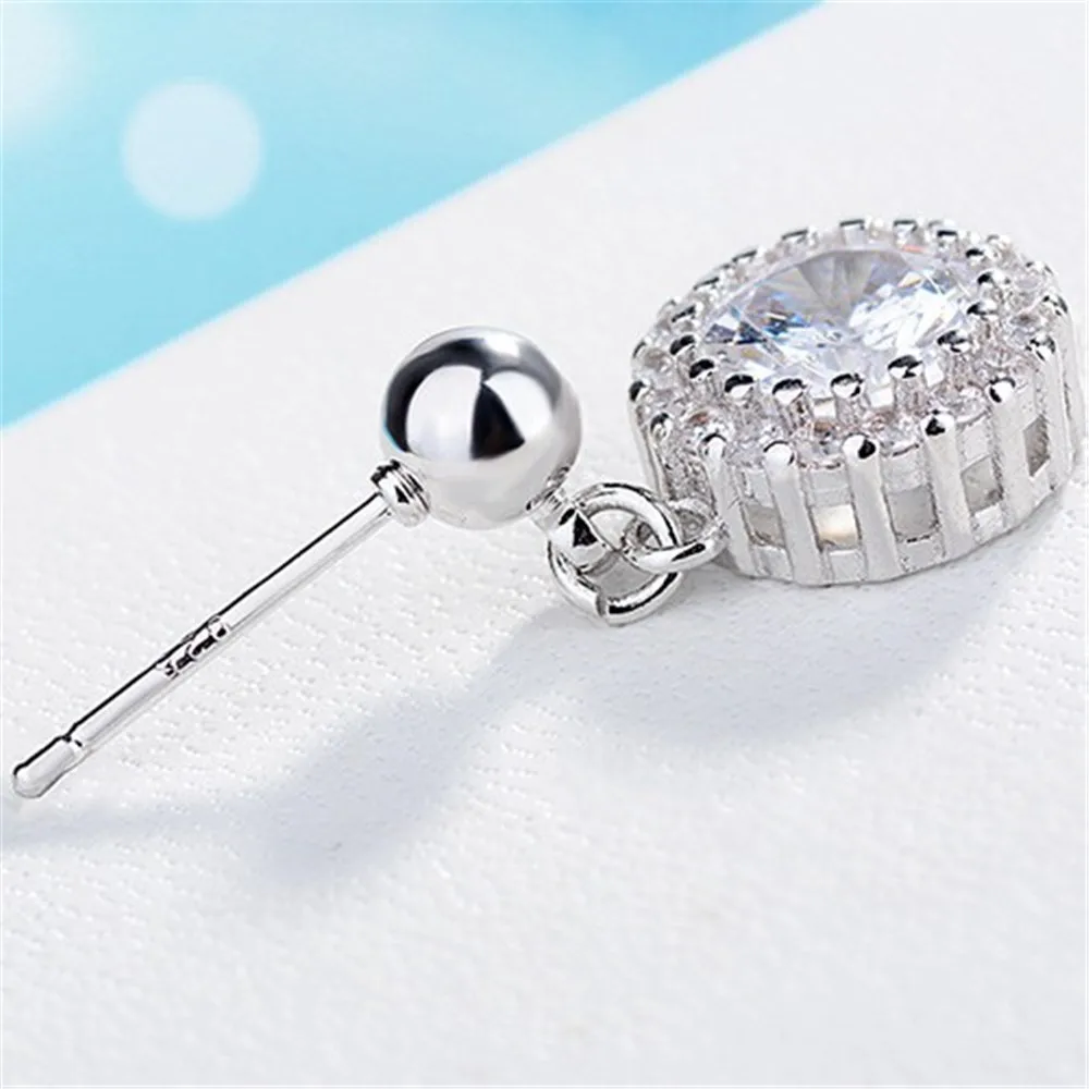 Женские круглые висячие серьги SHDEDE украшенные кристаллами Swarovski модные
