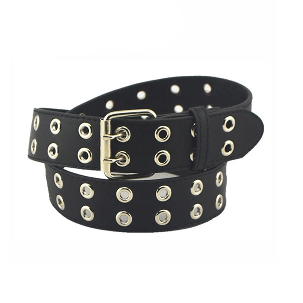 Для мужчин и женщин регулируемый пояс в стиле панк Adjsutable Повседневный двойной