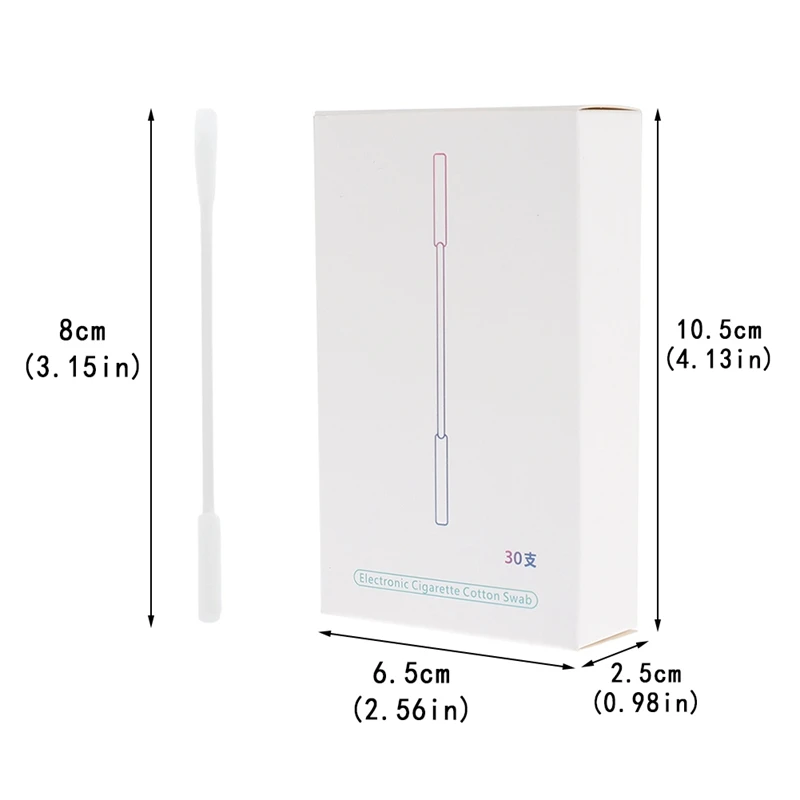 30 шт. спиртовые тампоны инструмент для очистки двойная головка хлопок IQOS