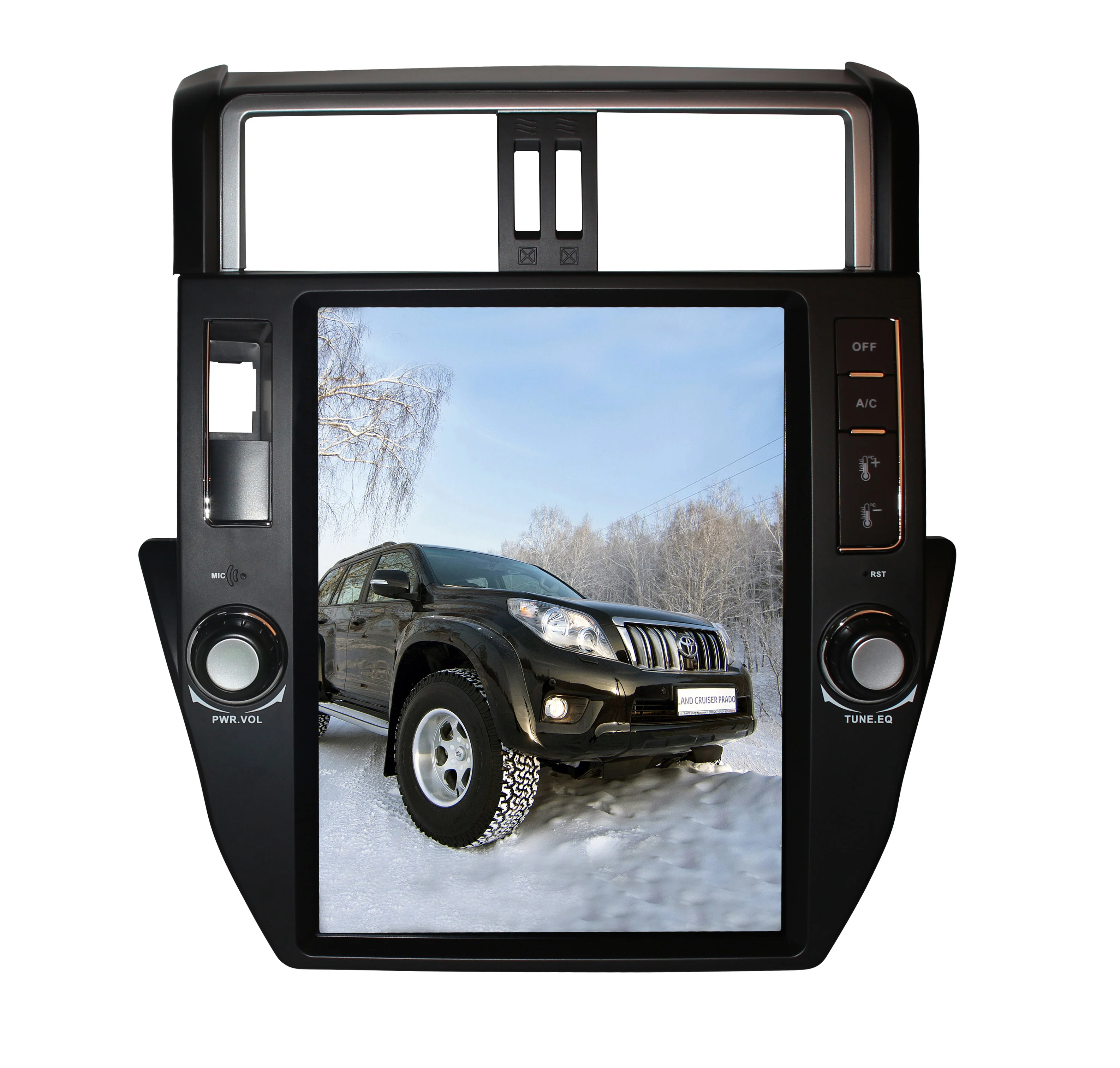 12 1 ''tesla style Android 8 автомобильный DVD плеер GPS навигация для Toyota Land Cruiser Prado 2010 2013 PX6 6