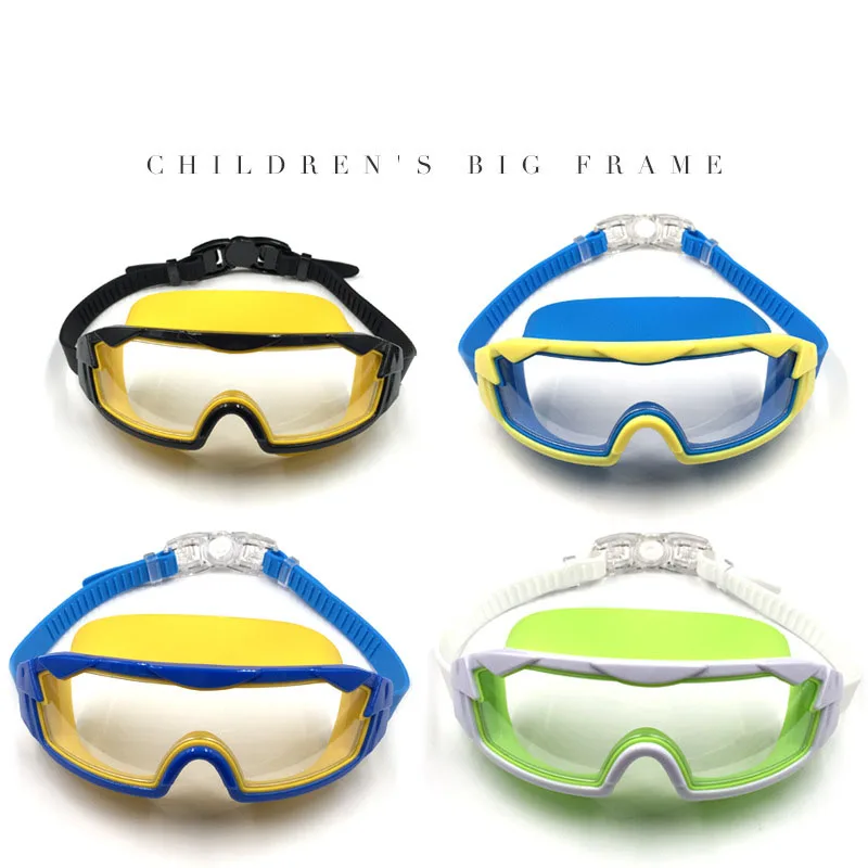 

2022 New Swimming Accessories Children's Large Frame Electroplating Waterproof Anti-fog Goggles High-definition Myopia Eyewear