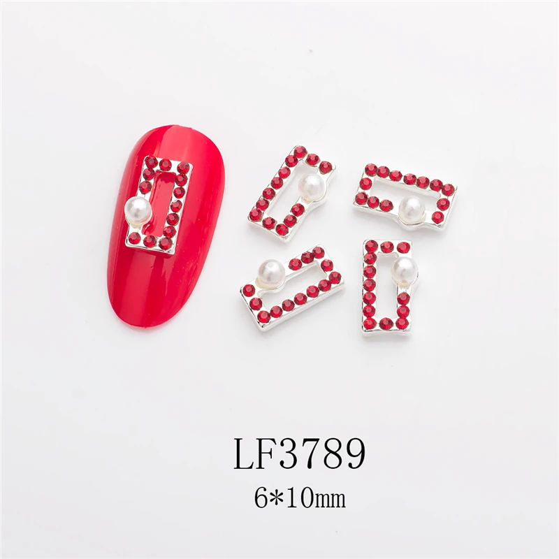 

10 Pieces Of Moon Nail Art Jewelry Pearl New Super Flash Rhinestones Pearl Flat Nails Decoration Diamond Crystal