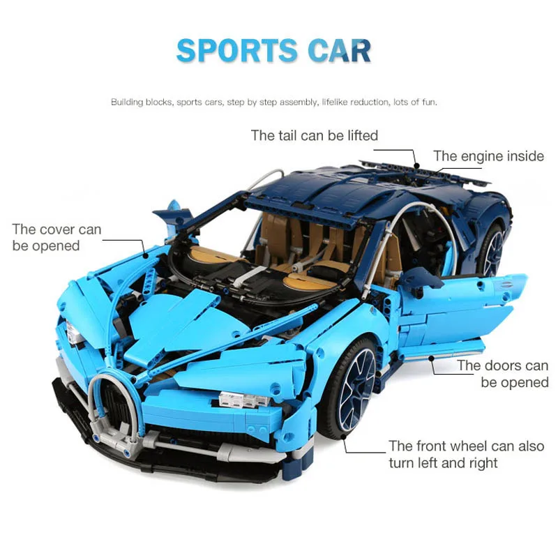Технологическая игрушка спортивный автомобиль 20086 строительные блоки кирпичи