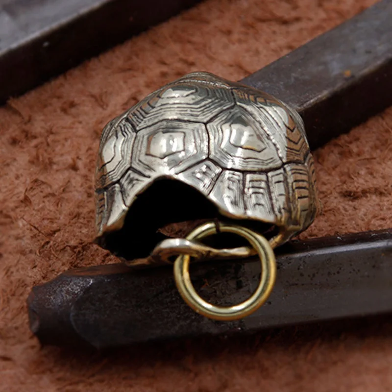 Медный панцирь черепахи колокол брелок для автомобильных ключей кулон ювелирные