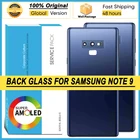 100% Новый светодиодный цифратор для Samsung Galaxy NOTE 9 N960 N960F SM-N960FD батарея задняя крышка двери корпус камера Стекло объектив рамка Ремонт Запчасти
