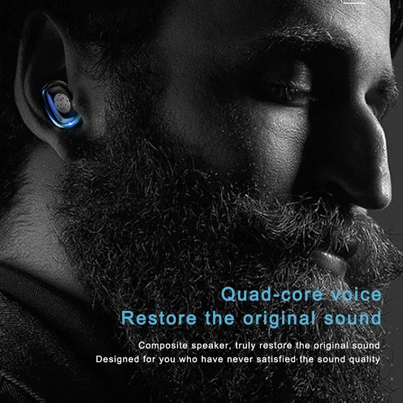 

New Bluetooth 5.1 LED Display Earphone Headset True Wireless Earbuds Handsfree Headphones For Running Earpieces Hearing Music