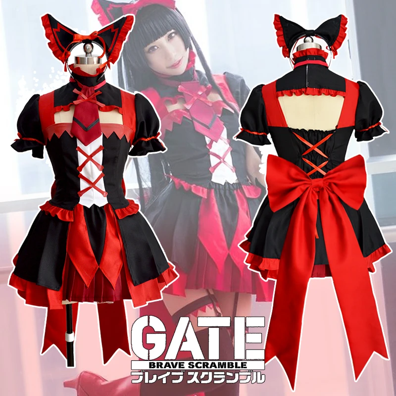 

Anime GATE The Dark Girl Lolita COS Clothing Rory Mercury Fancy Cosplay Costumes Suits Uniform