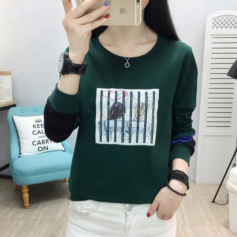 

Shintimes New Cartoon Diamonds Hoodies Women Sudadera Mujer 2020 Long Sleeve Sweatshirt Plus Size Womens Clothing Sweat Femme