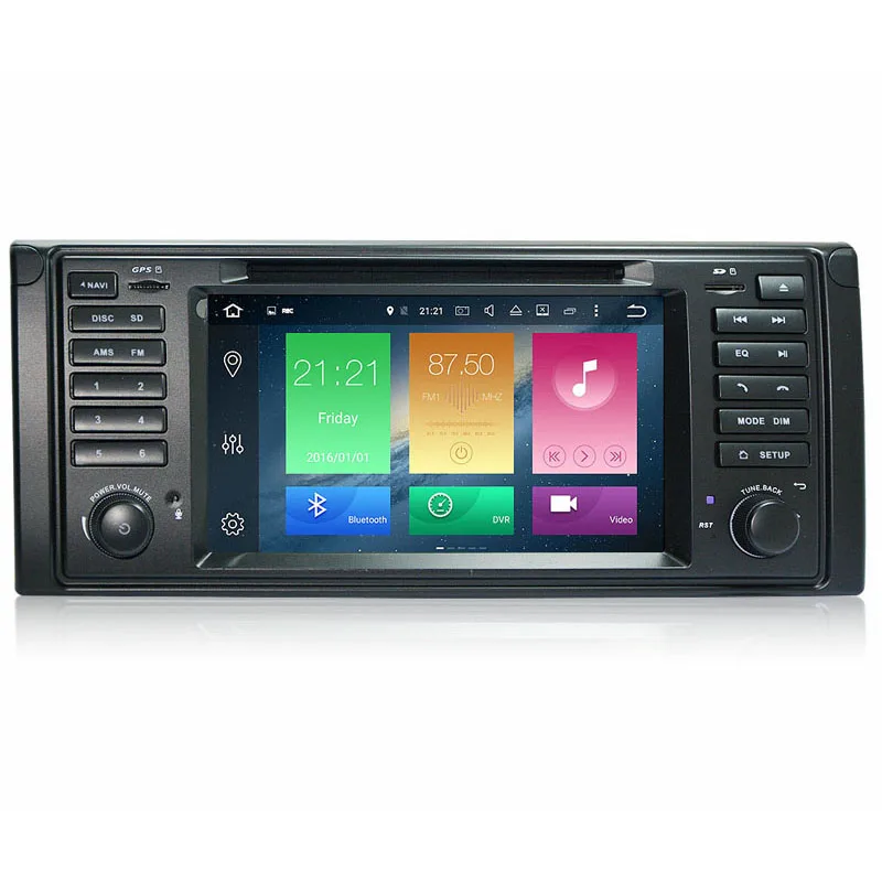 7 &quot2 Din 1024*600 четырехъядерный Android 9 1 автомобильный dvd-плеер GPS радио для BMW 5 серии X5