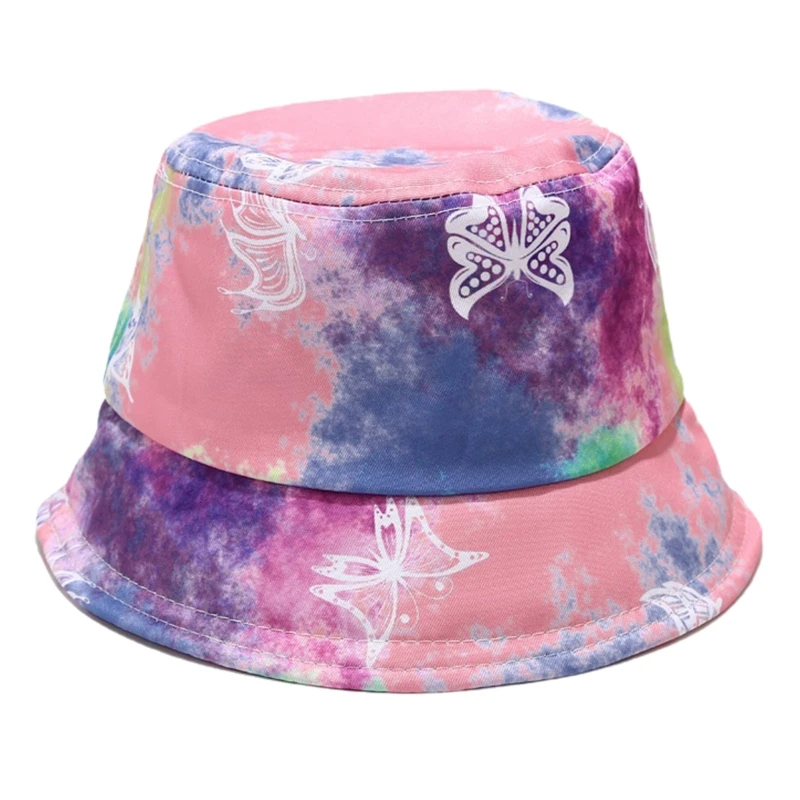 

Women Men Fire Butterfly Cloud Dragon Graffiti Print Bucket Hat Harajuku Hip Hop Wide Brim Sunscreen Fisherman Cap