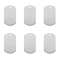 50pcs 201 stainless steel rectangle blank stamping tag pendants for jewelry making diy necklace bracelet decor accessories