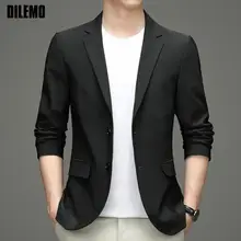 Veste de luxe pour hommes, nouvelle marque de styliste, décontracté, mode élégante, Slim, Smart, Blazer, Suite, vêtements élégants  (4)