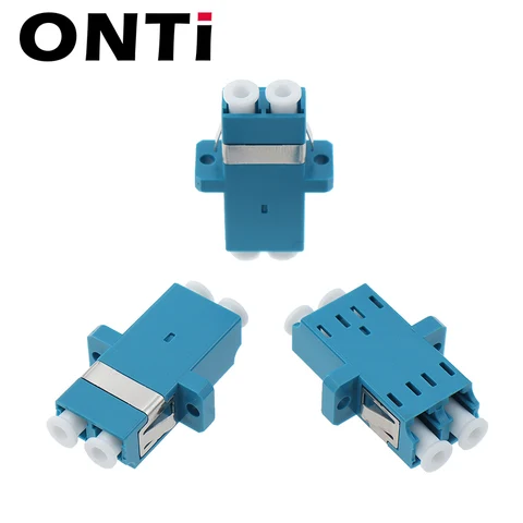 ONTi-LC UPC Дуплексный одномодовый оптоволоконный адаптер, оптоволоконный соединитель LC, оптоволоконный фланец APC, металлический разъем