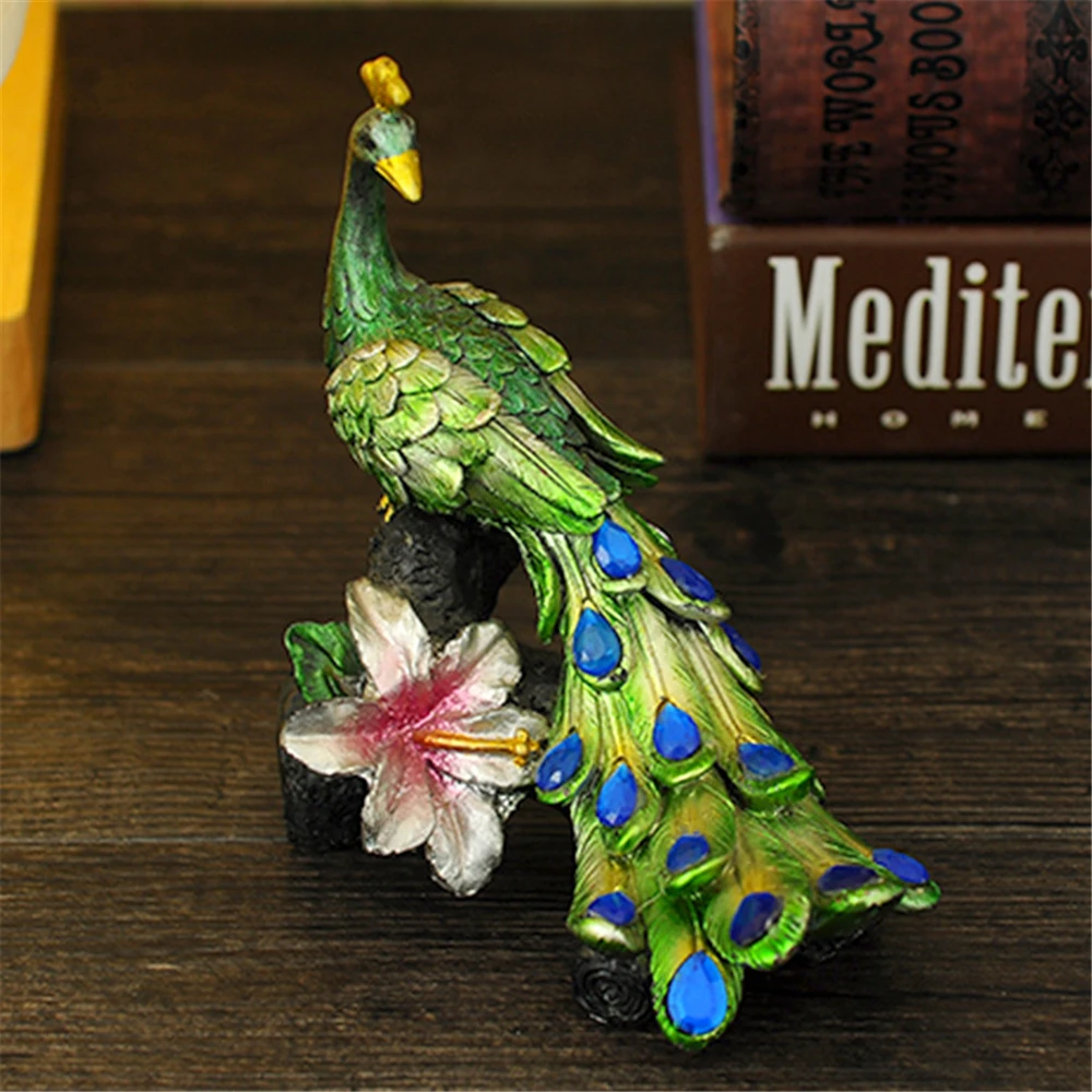 Талисман павлина из смолы красивое украшение креативные подарки мебель для дома