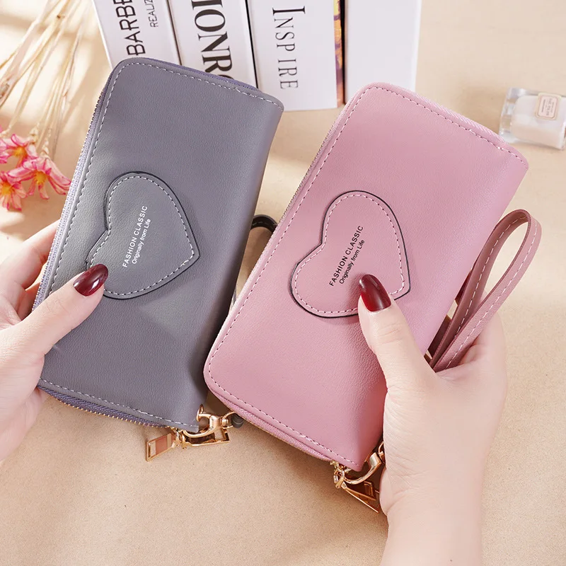 Симпатичный клатч в форме сердца для девушек Женский кошелек из искусственной