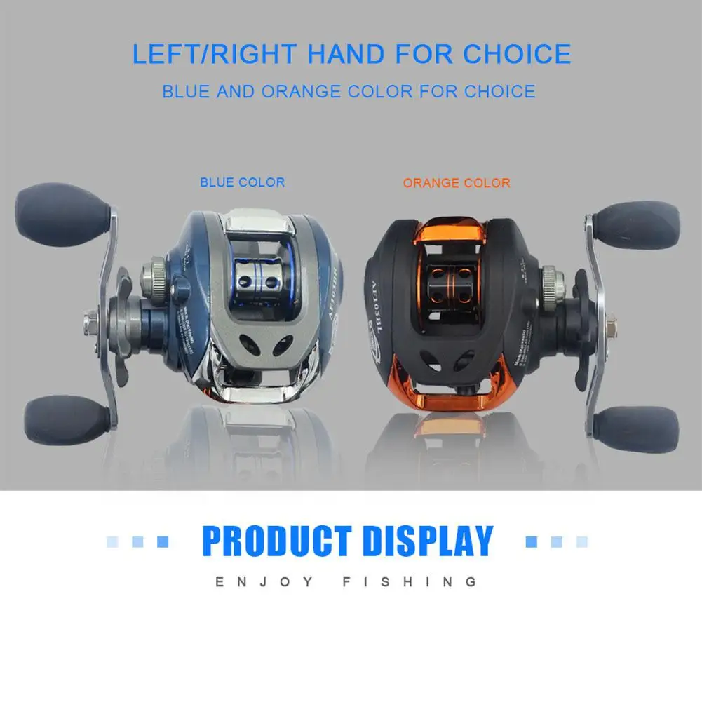 

Water Drop Wheel Metal Baitcasting Fishing Reel 10+1 Bearing Left / Right Hand Rubber Handle