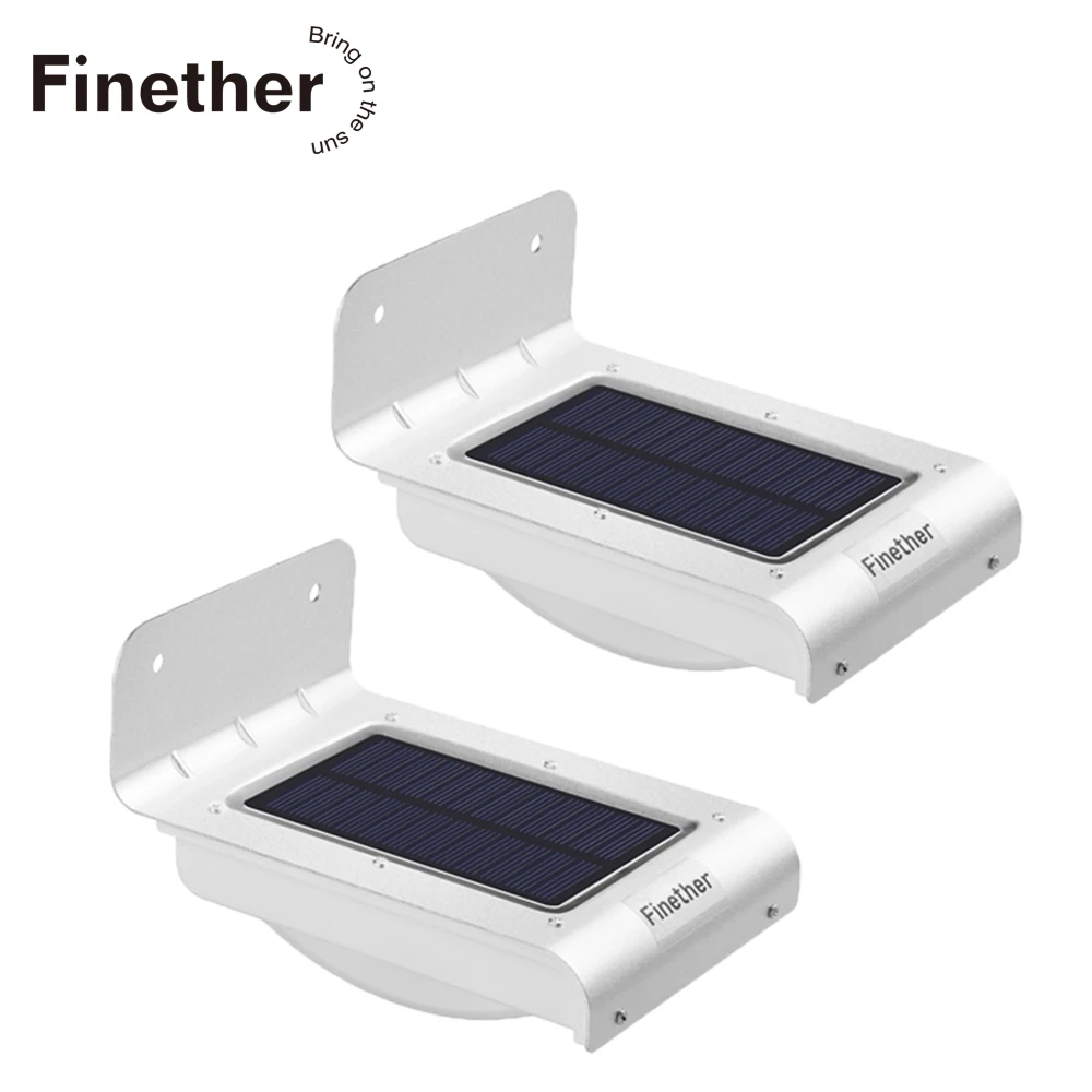 2 шт. 16 светодиодов Открытый солнечный светильник движения инфракрасный датчик настенный светильник для сада Безопасности Светильник ing открытый светильник