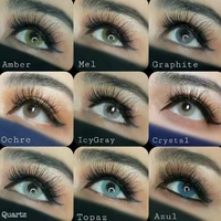 2pcs pair Color Contact Lenses For Eyes Gray Brown Natural Color Contact Lens Eyes Blue Crystal Cosmetic Colored Lenses Yearly