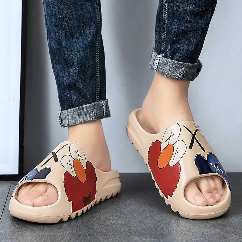 

CRLAYDK Open Toe Women Platform Slippers Cute Cartoon Family Casual Shower Shoes Non Slip Home Summer Slides Beach Sandals