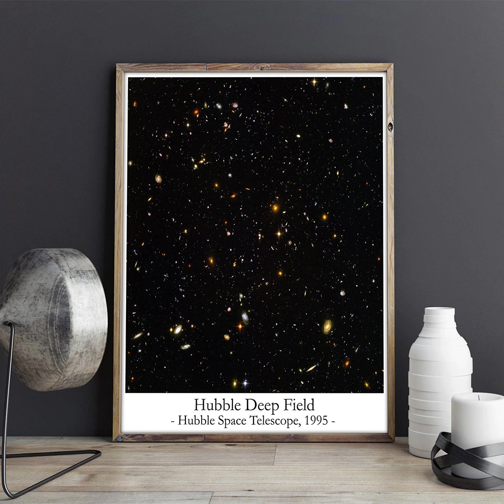 

Hubble Deep Field Poster Abstract Canvas Painting Famous Space Art Print Telescope Photo Wall Picture For Living Room Home Decor