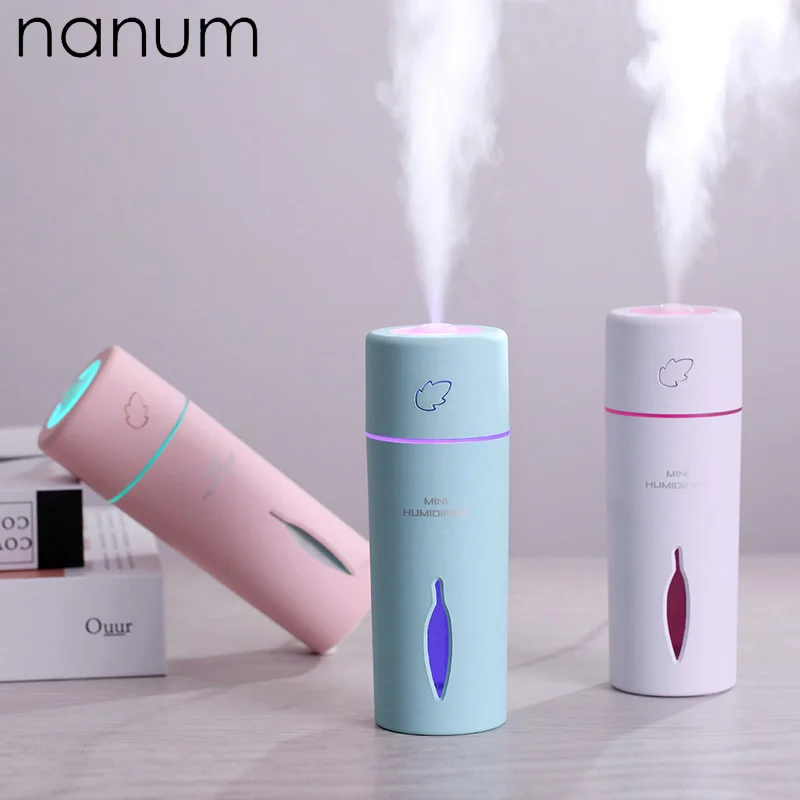 

Aroma Essential Oil Diffuser Mini Ultrasonic Leaf Humidifier Purifier LED Light USB Car Air Freshener Mist Maker