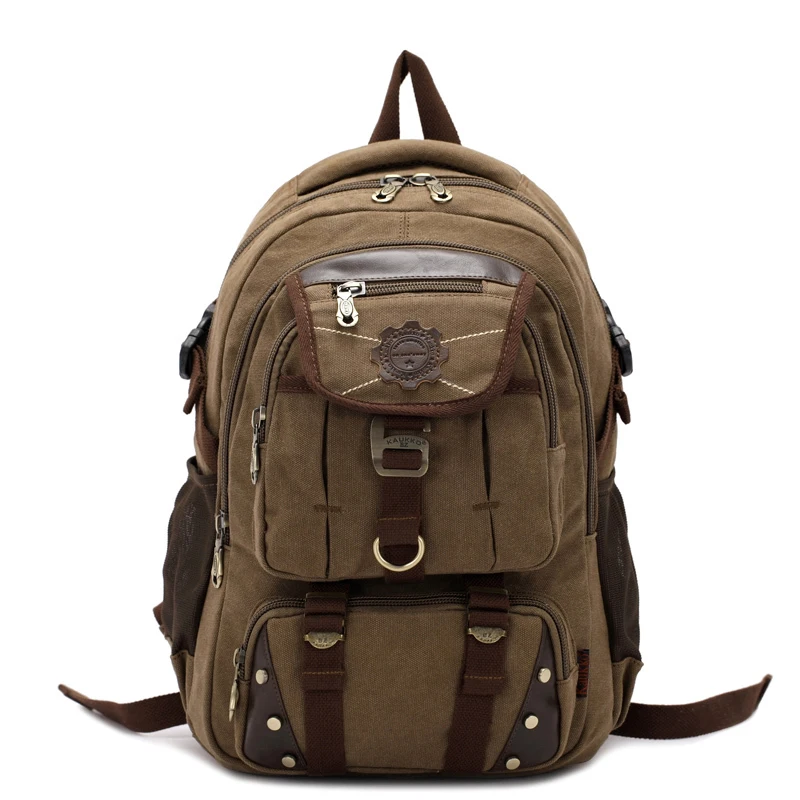 New fashion men's backpack vintage canvas backpack school bag men's travel bags large capacity travel 14 '' laptop backpack bag