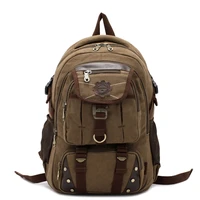 new fashion mens backpack vintage canvas backpack school bag mens travel bags large capacity travel 14 laptop backpack bag