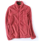 Новинка зимы 2020, Женская утолщенная теплая куртка из флиса кораллового цвета, простое однотонное женское повседневное пальто из флиса, женская одежда на молнии