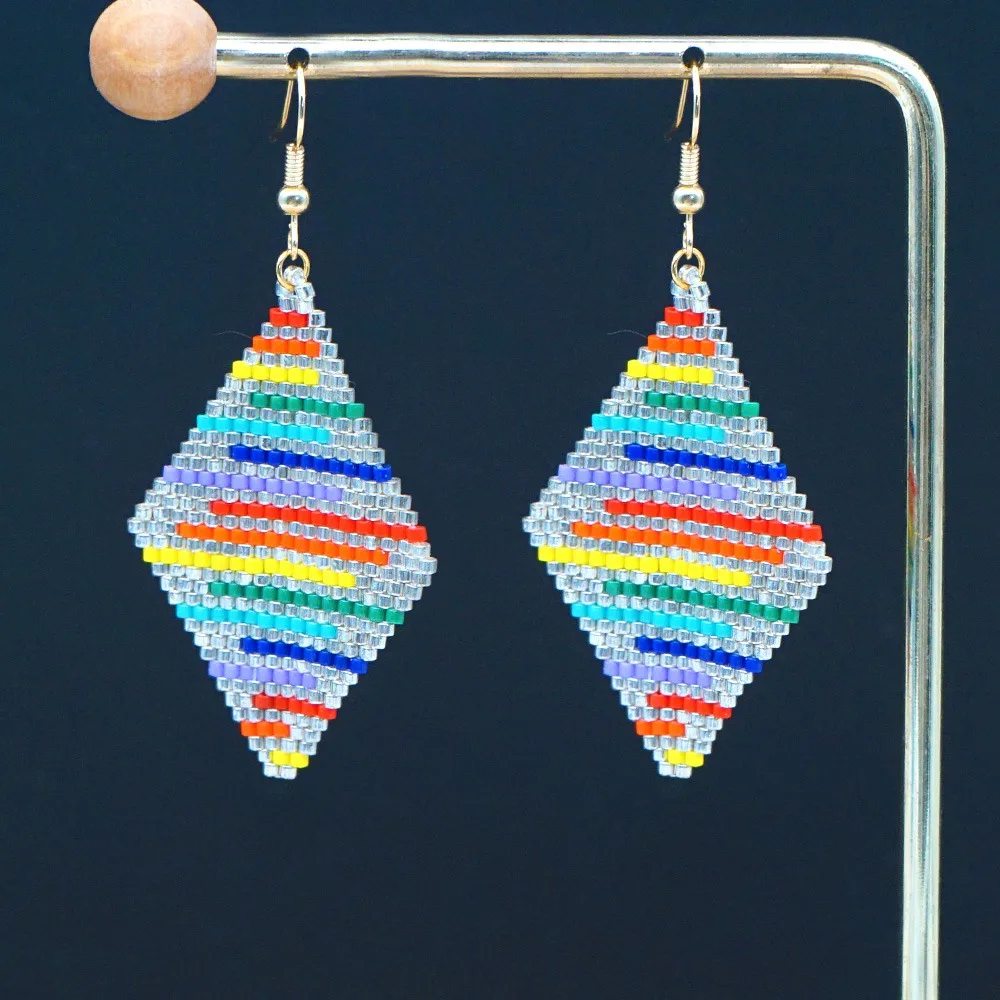 

Go2boho Large Earring For Women Jewelry 2020 Miyuki Earrings Bohemian Coloful Bead Ear Ring Hanging Handmade Beaded Jewellery