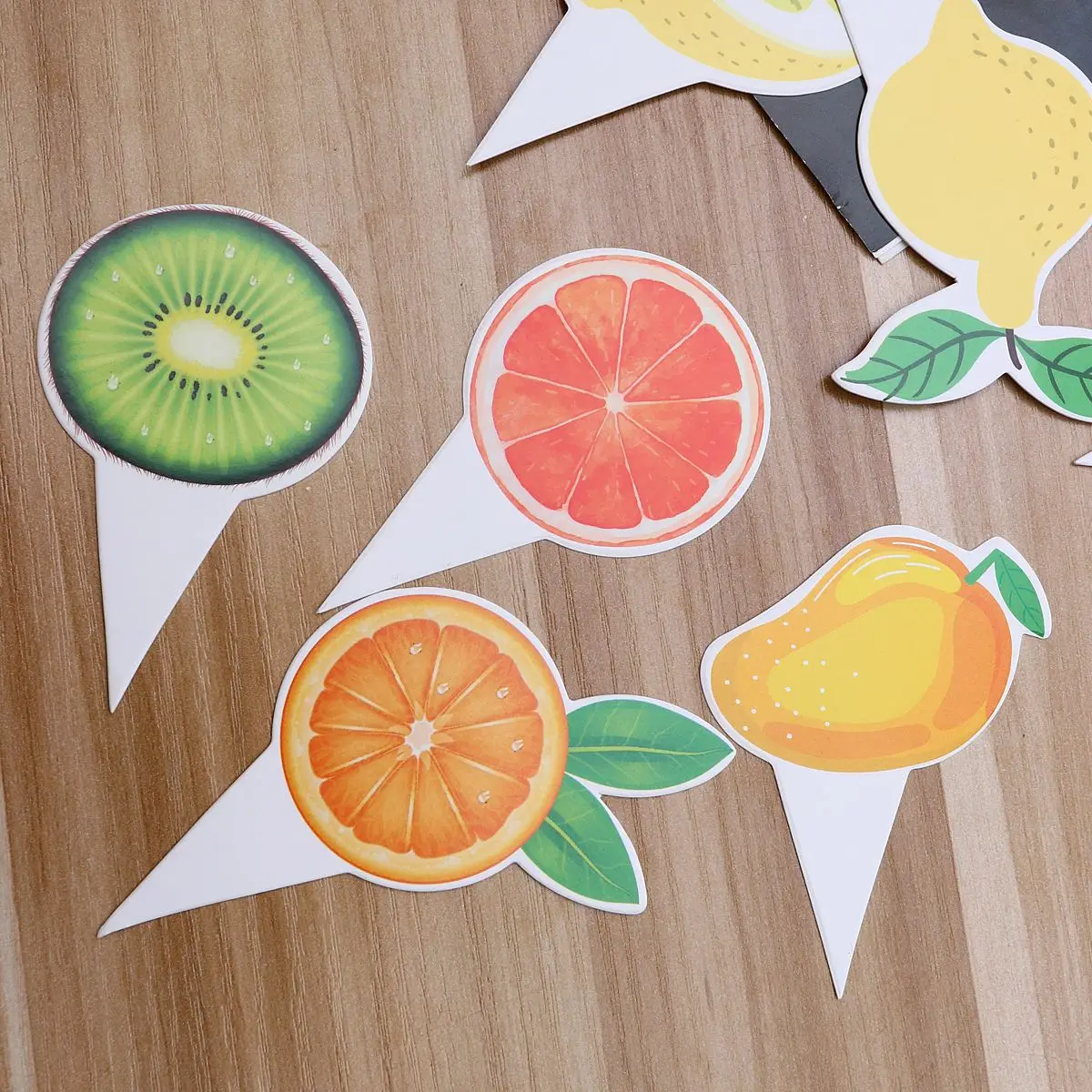 8 шт. карамбола Топпер для торта вставка топперы кексов красочные фрукты Забавный