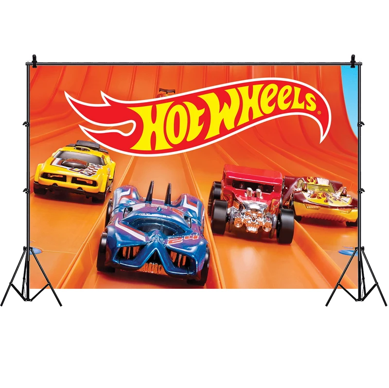 Фон с изображением горячих колес для вечеринки в честь Дня Рождения дикой
