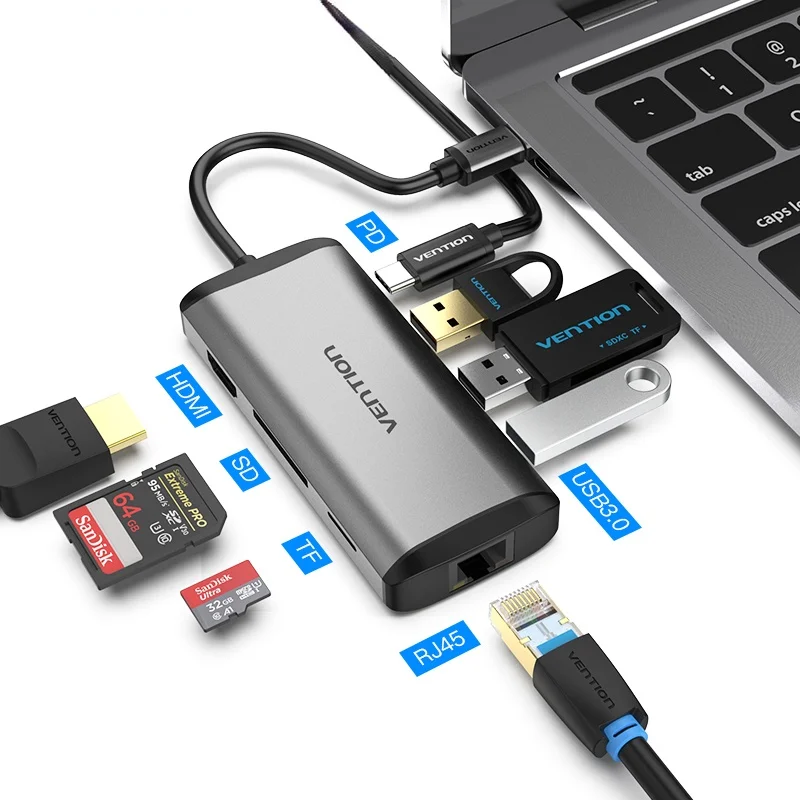 

USB-разветвитель Vention на 3 порта USB 3,0, HDMI