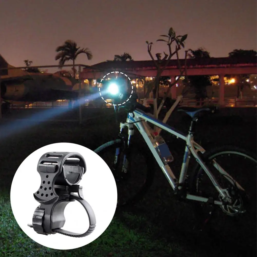 Compact Simple Black Rotatable Bicycle Light Holder Rack Mount for Mountain Bike |