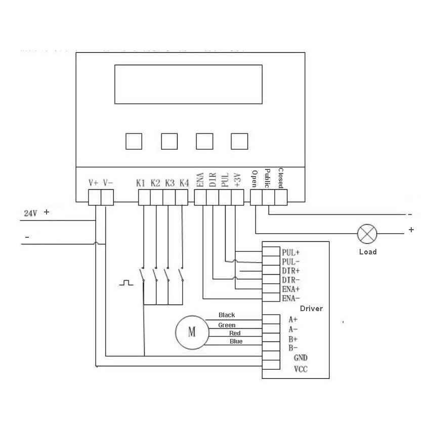 

New A8_01 Stepper Motor Controller LCD Digital Display Programmable Angle Action Delayable Control Panel Motor Controller12-24V