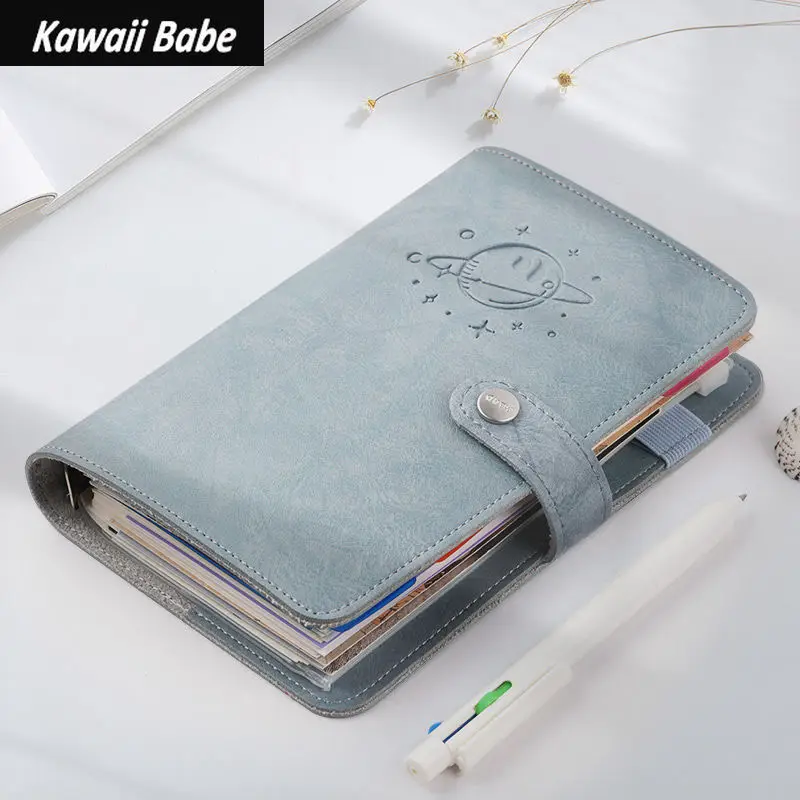 

Милый дневник тетради с отрывными листами 6 колец канцелярские тонкой, офисные школьные личный дневник Органайзер связующий дневник подарок A6