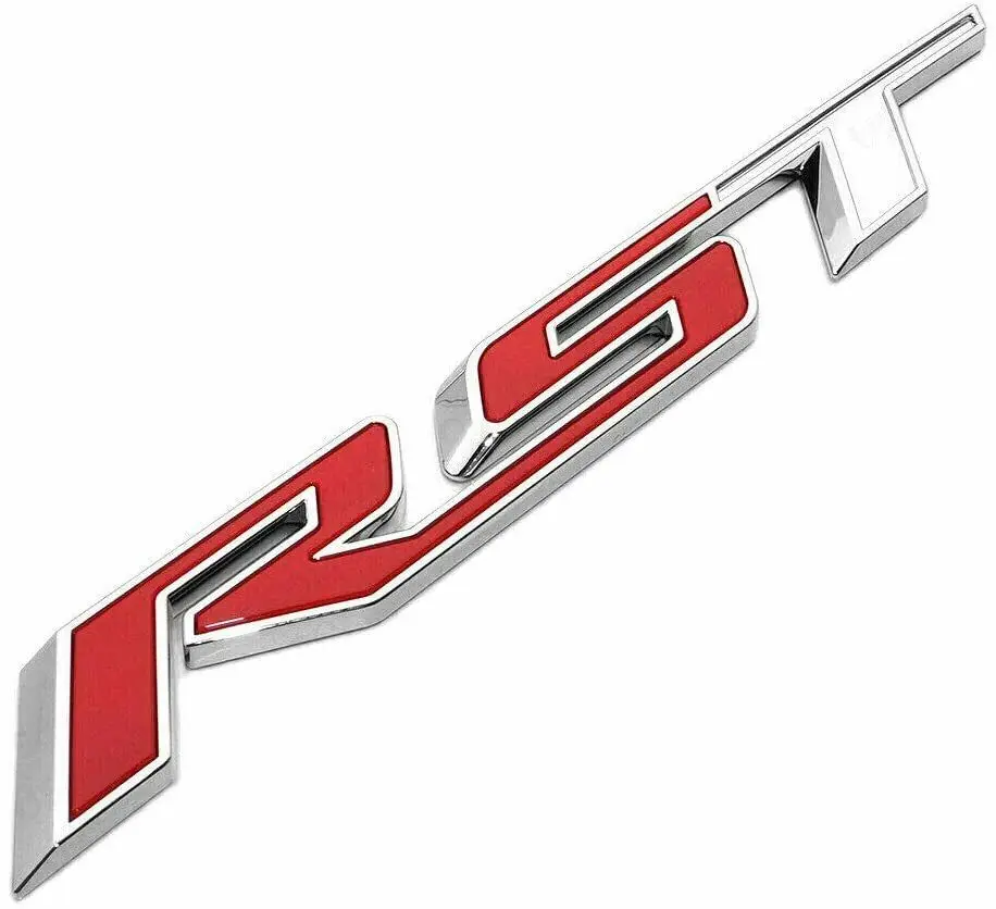 

1Pcs RST Tailgate Emblem Badge 3D Nameplate Letter Inserts (Chrome Red)