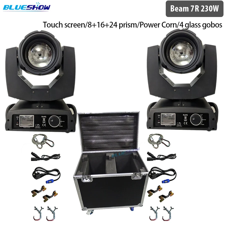 Без налога F светильник чехол 2x пучка движущихся головного 7R луч 230 Вт сенсорный