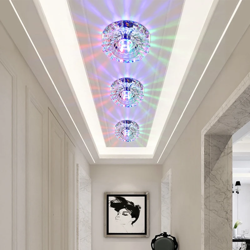 Современный светодиодный потолочный светильник в виде кристалла AC 110V 220V