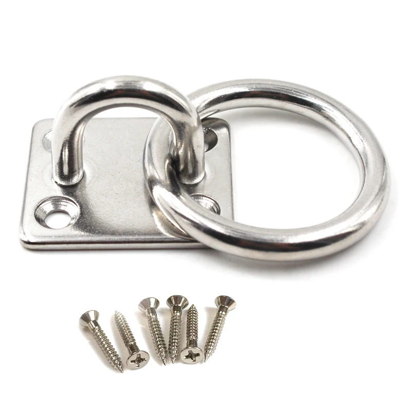 2 шт M6 настенное крепление Потолочный крюк 304 нержавеющая сталь глазная накладка